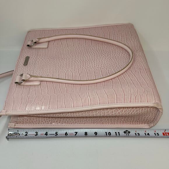 Targus Laptop Computer/Hand Bag Faux Snakeskin Light Pink Office Professional - Picture 6 of 12